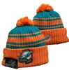 Homens de malha com punho pom miami gorros mia bobble chapéus esporte malha chapéu listrado lã lateral quente beanies boné para mulher a3