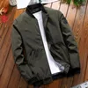 Heren Jackets Men Business Jacket Ribbing Bottom Temperament Bomber Pure Color Elastic Cuff Outerwear