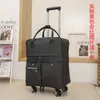 Ny vagn väska kvinnors stora kapacitet bagagepåse hand bagage väska vikning rese förvaring väska universal hjul ryggsäck