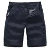 Shorts pour hommes été hommes coton décontracté Masculina mâle droit solide fermeture éclair pantalon culottes Tactica Shorts-H