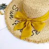 Cappelli larghi brim eleganti sciarpe di colore solido giallo rosso giallo verde bianco nero cravatta lunghe cravatte per capelli sciarpa per donna accessori per borsetta muj