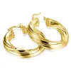 Hoop Earrings & Huggie 30mm Gold/Silver Fashion Textured For Women Charming Banquet Party Jewelry GiftHoop Odet22