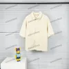 Xinxinbuy męska designerska koszulka t shirt 23ss paryski wytłoczony list koszula dżinsowa Milan bawełniana koszulka z krótkim rękawem damska czarny biały niebieski morelowy XS-2XL