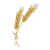 Spille Spilla di grano Spilla in metallo per bouquet da donna Decorazione con strass Distintivo da bavero da donna per matrimonio, ballo di fine anno, regalo della nonna