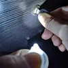 Mini LED Işık Anahtarları Taşınabilir Plastik Flashlighttorch parmak lambası beyaz ışıklar UV Işık Anahtarlık Reklam Tanıtım Hediyesi Kamp Dış Mekan Ekipmanları