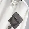 Sweats à capuche pour femmes Design de mode Pulls Femmes Niche Poche O-Cou Tops Casual Lâche Manches Longues T-shirt Style Coréen Pull Printemps Automne