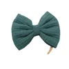 Hair Accessories Baby Gauze Headband Children's Large Bow Cotton Elastic Without Holding