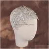 Headpieces Luxo Clear Cristal Nupcial Tiara Handmade Casamento Cabelo Jóias Headband Acessórios Headpiece Mulheres Coroas Pageant T1910 Dhblc