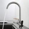 360 Roterende Spatwaterdichte Wastafel Kraan Warm Koud Water Sink Mixer Messing Kraan Voor Keuken Badkamer Enkele Houder En gat Kranen