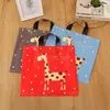 Present Wrap 50pc Multicolor Giraffe Plastispåsar Tjock bärbar förvaring Shopping Klädbutik Bröllopsfest