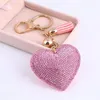 Porte-clés Zoshi Crystal Heart Porte-clés Sac Porte-clés Charms Dames pour femmes Pendentifs Bijoux Chaîne de voiture Rng Cadeaux