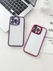Lyxlegeringslinsfilmskydd med hållare telefonfodral för iPhone 12 13 15 Pro Max 15 14 plus akryltransparent bakre omslag