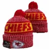 Homens de malha com punho pom Kansas City Gorros KC Bobble Chapéus Esporte Chapéu de Malha Listrado Sideline Lã Quente Gorros de Beisebol Cap Para Mulheres A16