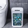 Çöp Kovaları Akıllı Çöp Kovası Kapaklı Otomatik Sensör Çöp Mutfak Banyo Tuvalet Kızılötesi Çöp Kutusu Ev Temizlik Araçları 230406