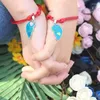 Bracelets de charme Bracelet ami 2 pièces-ensemble chaîne de corde réglable en forme de coeur en métal Bff pendentif amitié dames cadeau 2023