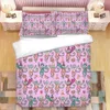 Bedding sets Pink Roller Rabbit 3D Printing Duvet Cover Pillowcase Comfortable Linen 231106