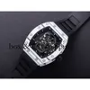 Ys Jb RM052-01 SUPERCLONE Active Tourbillon Montres Montre-bracelet Skull Designer Rm52 Diamant Creux Automatique Mechanica Ceramic504 Montres de luxe