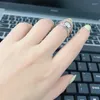 Klaster pierścionków vintage srebrny kolor podwójny palec palec na koktajl na przyjęcie koktajlowe mężczyźni damski ślub zaręczynowy prezent biżuterii