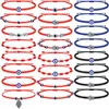 Chaîne Fibo Acier Evil Eye Bracelets Pour Femmes Hommes Perlé Mexicain Réglable Colorf Corde Tressée Pack Bonne Chance Amet Mal De Ojo Drop De Am7BG