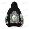 Herrtröjor Sweatshirts Autumn and Winter 2022 New High Street Hip Hop Religious Stars Samma stil Par Hoodie T230406