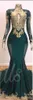 Turquoise pailletten zeemeermin prom jurken diep v nek mouwloze avondjurken plus size African Reflective Dress BC15770