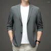 Ternos masculinos verão fino masculino blazer jaqueta 2023 chegadas inteligente casual clássico moda peito magro ajuste masculino terno casaco leve brazer