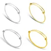 Bangle 20pcslot 316 Stainless Steel DIY Charm Bangle 50-65mm Jewelry Finding Expandable Adjustable Wire Bangles Bracelet Wholesale 230404