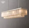 Glace calcita retangular lustres modernos retro mármore latão preto luz pingente para sala de jantar sala estar fazenda