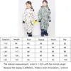 Autres articles de sport Combinaisons de ski pour enfants Cherry Outdoor Plus Combinaisons de ski thermique en coton pour garçons et filles Ensembles de neige de snowboard imperméables d'une seule pièce HKD231106