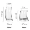 ワイングラス350-500mlノルディックスタイルガラス多目的S字型楕円形のクールドリンクカップアイスコーヒーカクテル飲料セット