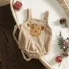 Rompers Ma Baby 018m Christmas Born Baby Romper Toddler Boys Girls Corduroy Deer Santa Jumpsuitかわいいクリスマスコスチューム衣類230406