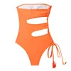 Costumi da bagno da donna Costume da bagno a triangolo da donna Bella vita senza schienale Monocromatico Sexy Bikini Petto Pantaloncini di cotone da uomo