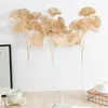 Decorative Flowers 3pcs Fake Ginkgo Leaf Branch Artificial Leaves DIY Christmas Decor Home Wedding Arch Flower Arrangement Crafts