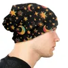 Beret Galaxy Space Bonnet zimowa ciepła dzianinowa kapelusz kobiety mężczyźni Niebiański księżyc i gwiazdy czapki czapki dorosłe czapki czapki na zewnątrz na zewnątrz czapki narciarskie