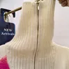 Cardigan lavorato a maglia da donna con collo alto a 5 cuori, maglioni di lusso da donna, maglione firmato a maniche lunghe