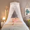 Klamboe Koepel Hangende Klamboe Bed Luifel voor Meisjes Slaapkamer Prinses Babybedje Luifel Gordijnen Kamer Decor Volwassen Kinderen Camping tent YQ231106