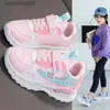 Sneakers Children's Shoes for Kids Girls Tennis Pink Sneakers 4-9y Toddlers Sport och kör lägenheter Gratis frakt Returnl231106