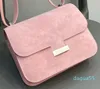 Bolsa de ombro com aba feminina, clássica, fivela magnética, fecho, moda, cor sólida, corpo cruzado, carteiras, rosa
