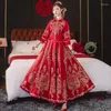 Vêtements ethniques Vintage Oriental Paillettes Strass Broderie Gem Chinois Traditionnel Mariage Cheongsam Mariée Mariée Qipao Robe