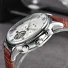 Men luxury designer Hollow tourbillon Automatic Mechanical Watch leather Band Belt Multifunctional Watches