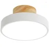 Plafondlampen Noordelijke hangerse macaron LED Ronde massieve houten lampen voor kookeiland restaurant Home Decor