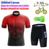 Maglia da ciclismo Set Abbigliamento da ciclismo per bambini di alta qualità Maglia estiva per bambini Set da ciclismo Abbigliamento corto da ciclismo Completo MTB Abbigliamento da ciclismo per bambini Q231107