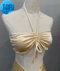 Smycken kristaller lyx bikinis tvådelar set badkläder kvinnor designer ruched kjol baddräkt kvinnlig strandkläder baddräkt xl brasiliansk biquinisf