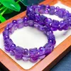 Bangle Natural Amethyst Pixiu Bracelet Handmade Crystal Quartz Jewelry Stretch Children Birthday Gift 1pcs 10x15mm