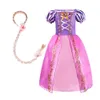 Girls Dresses Children Rapunzel Dress Kids Tangled Disguise Carnival Princess Costume Birthday Party Gown Outfit Clothes 28 Years 230406