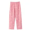 Pantaloni per la casa in cotone primaverile da donna in cotone per sonno di cotone per dormire pantaloncini di pigiama elastica donna elastica pantaloni sciolti