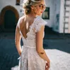 Puffy Sleeves Satin Wedding Dresses Side Split Sweetheart Boda Backless Bridal Gowns Vintage Bride Vestidos