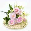 Christmas Decorations Beautiful Peony Rose Artificial Flower Family Wedding Decoration High Quality Autumn Christmas Bouquet Peony R231106