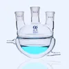 Lab Harf Encase Three Mouth Glass Jacketed Reaction Bottle Laboratorium Dubbellaags Flask