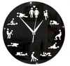 Horloges murales 12 pouces Horloge créative Fun Chambre Décoration silencieuse Style simple avec des ongles sans trace